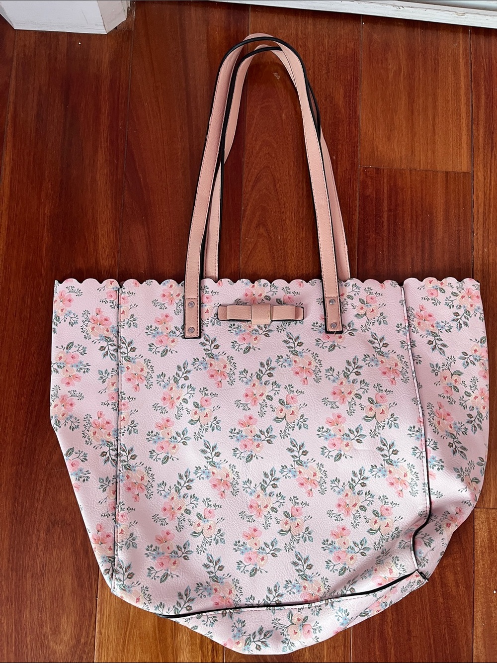 Candie’s Floral Tote Bag Pink Cottagecore Shoulder Purse